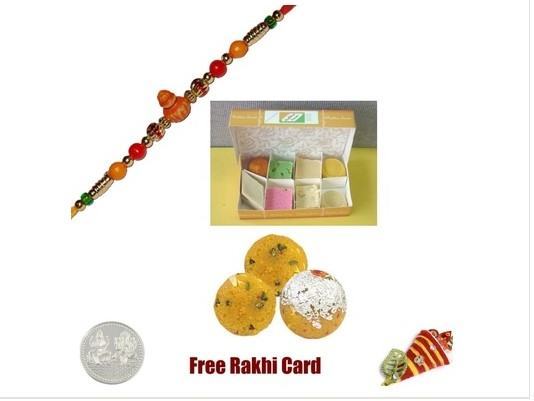  1 Rakhi with Boondi Ladoo & Assorted Sweets 