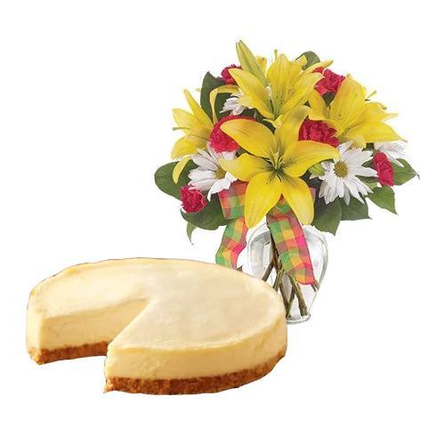 Mix Flowers with Cheesecake